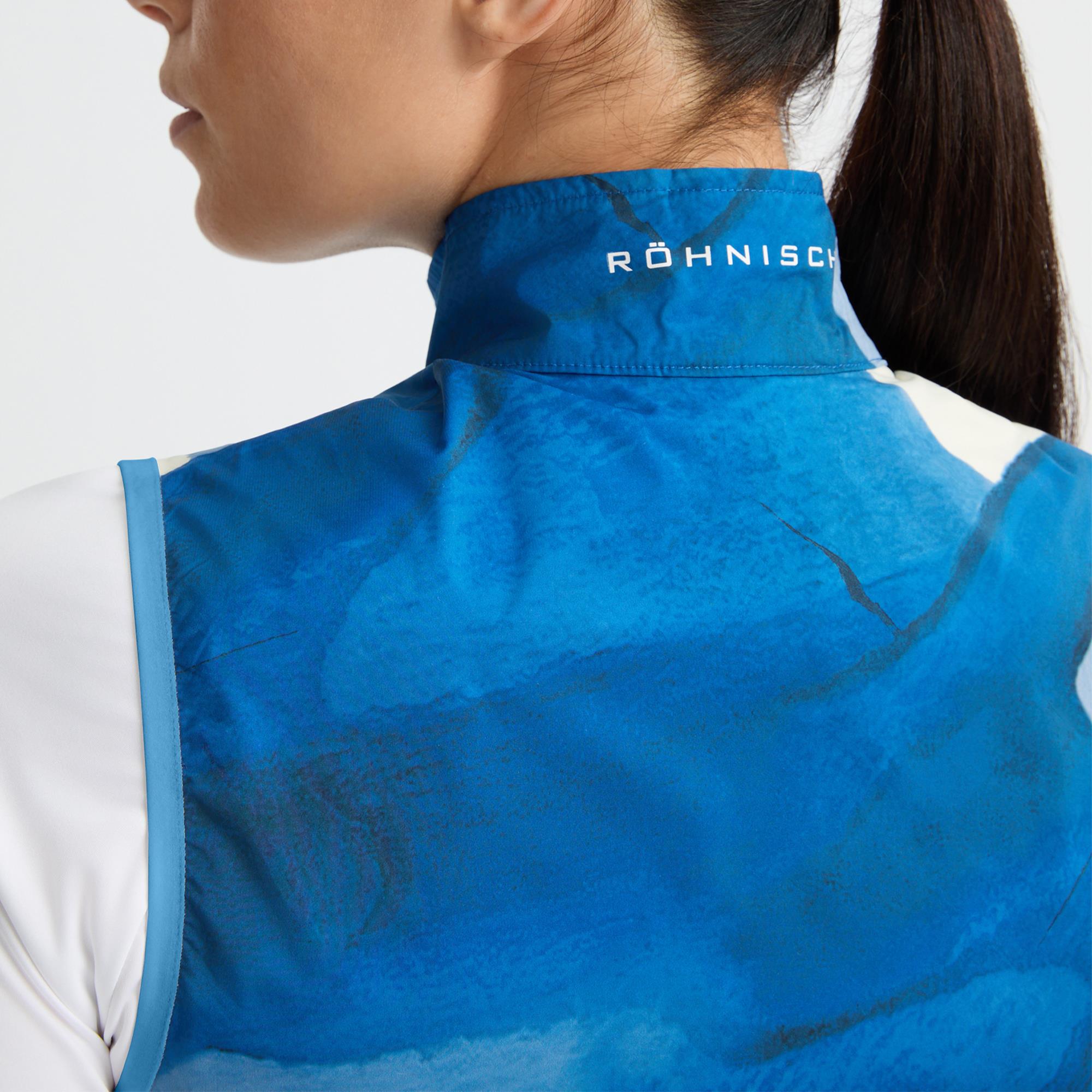 Rohnisch Packable Ultralight Ladies Golf Vest Blue Aquarelle